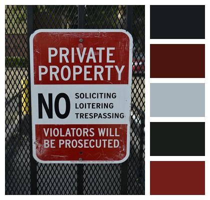 Violators Private Property Sign No Trespassing Image